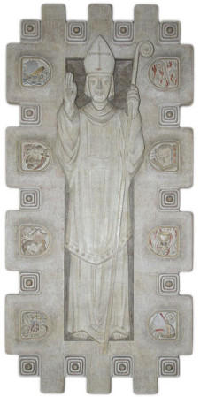 St. Willehad Relief in der Pfarrkirche, gestaltet von Leo Neumann aus Oelde