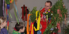 Feier der Palmsonntagsmesse in Christus König